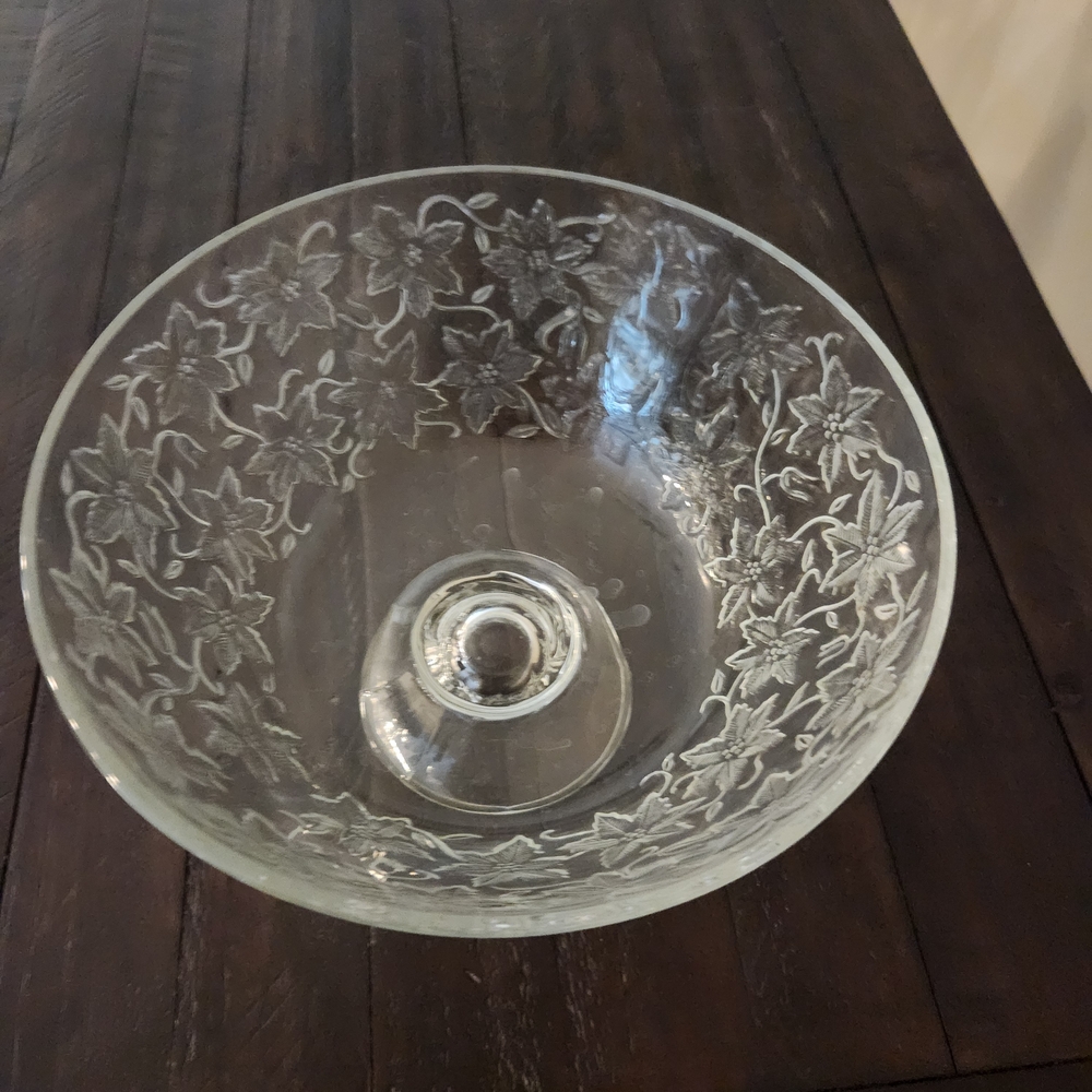 Princess House Fantasia Serving Pedestal Compote Bowl - Picture 4 of 5